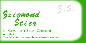 zsigmond stier business card